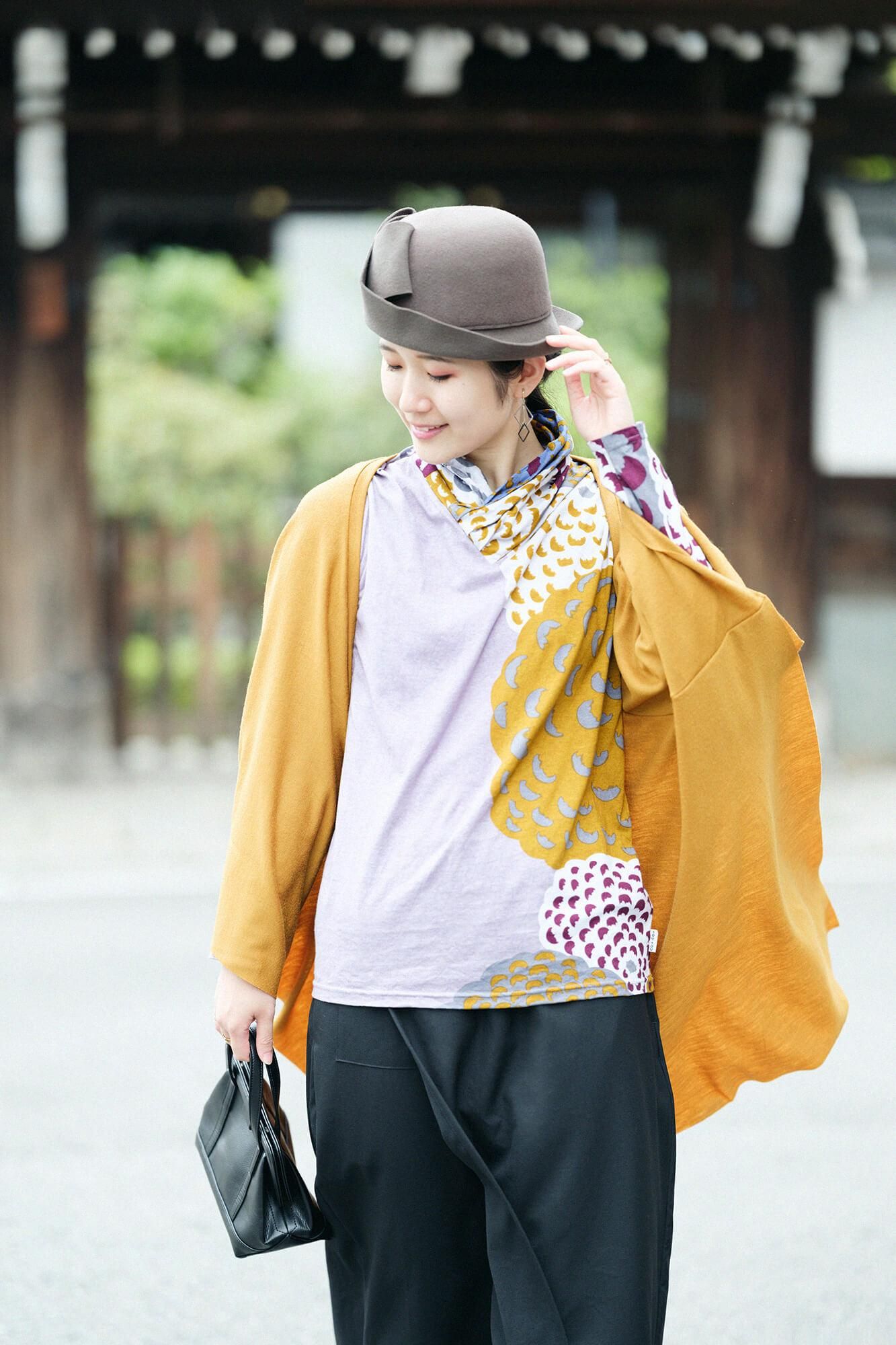 ウォッシャブルウール天竺 むささび/山吹茶(やまぶきちゃ)