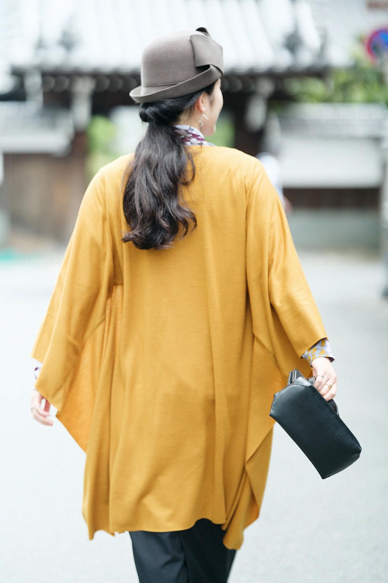 ウォッシャブルウール天竺 むささび/山吹茶(やまぶきちゃ)