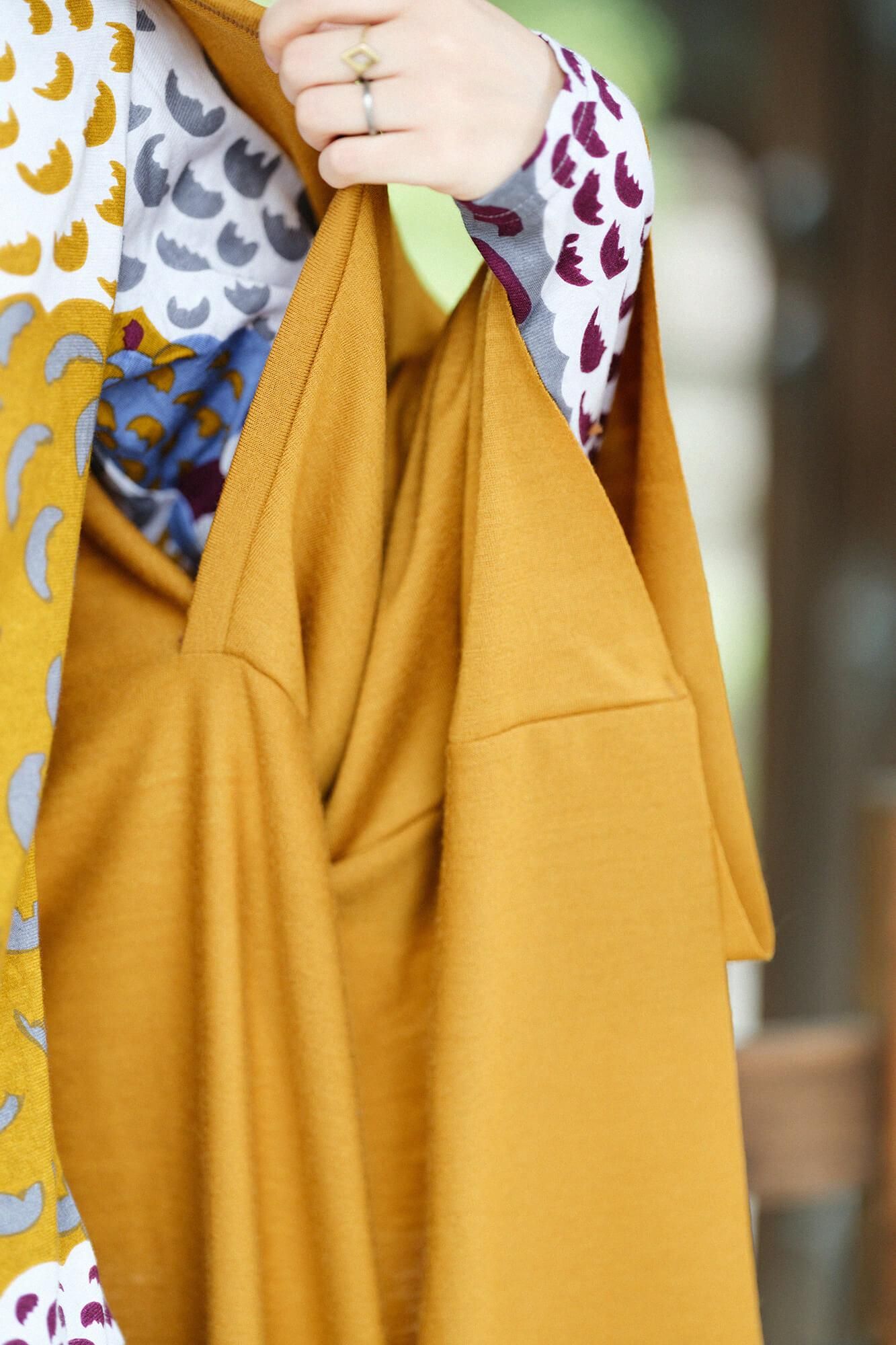 ウォッシャブルウール天竺 むささび/山吹茶(やまぶきちゃ)