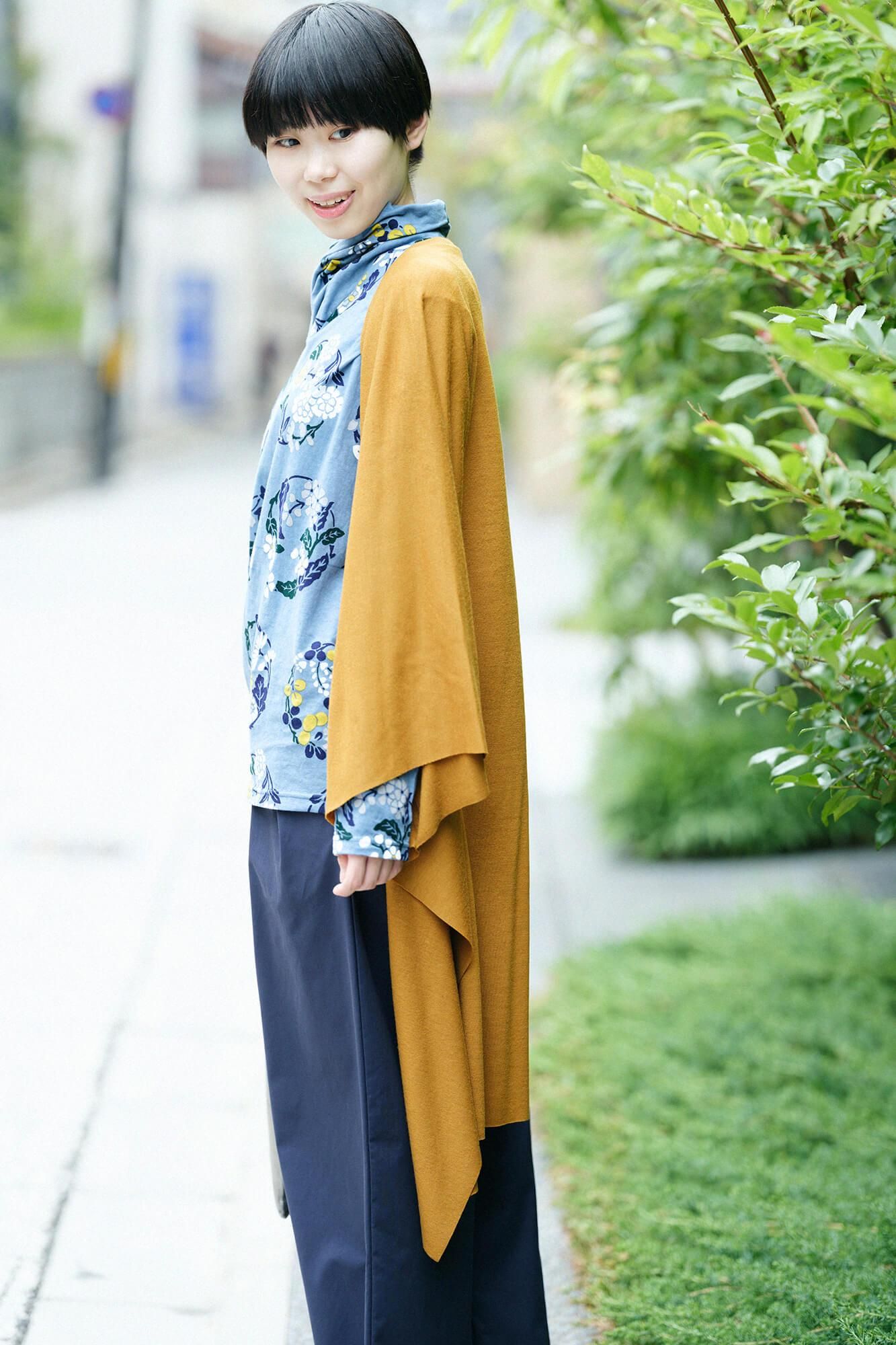 ウォッシャブルウール天竺 むささび/山吹茶(やまぶきちゃ)