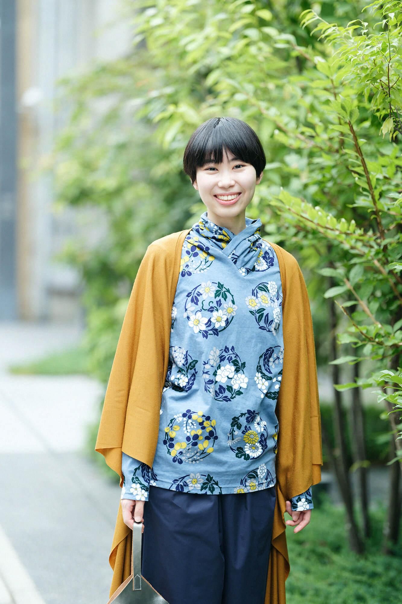 ウォッシャブルウール天竺 むささび/山吹茶(やまぶきちゃ)