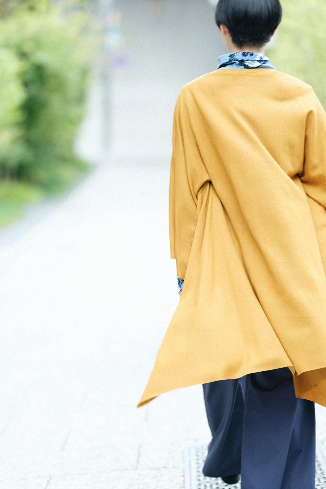 ウォッシャブルウール天竺 むささび/山吹茶(やまぶきちゃ)