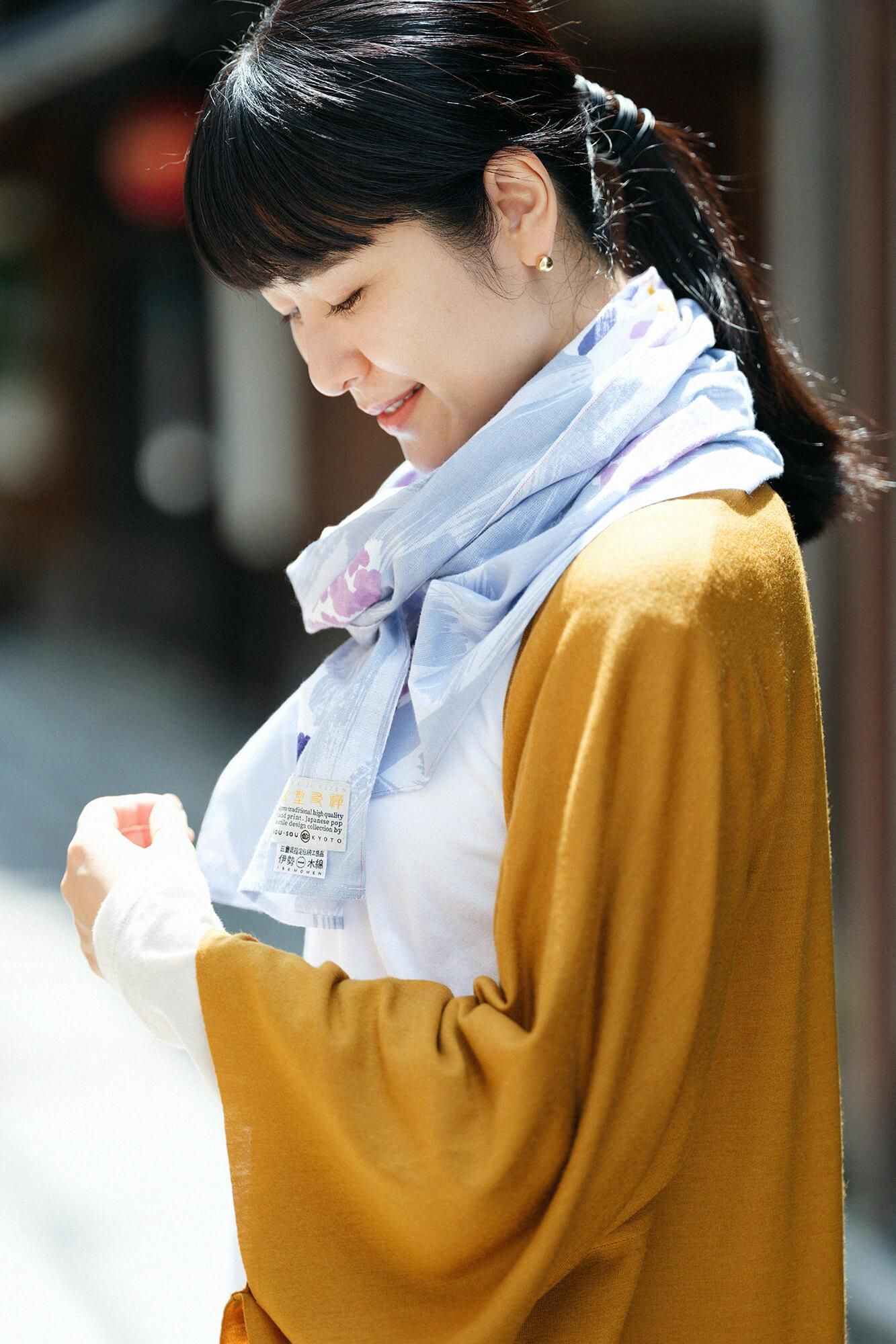 ウォッシャブルウール天竺 むささび/山吹茶(やまぶきちゃ)