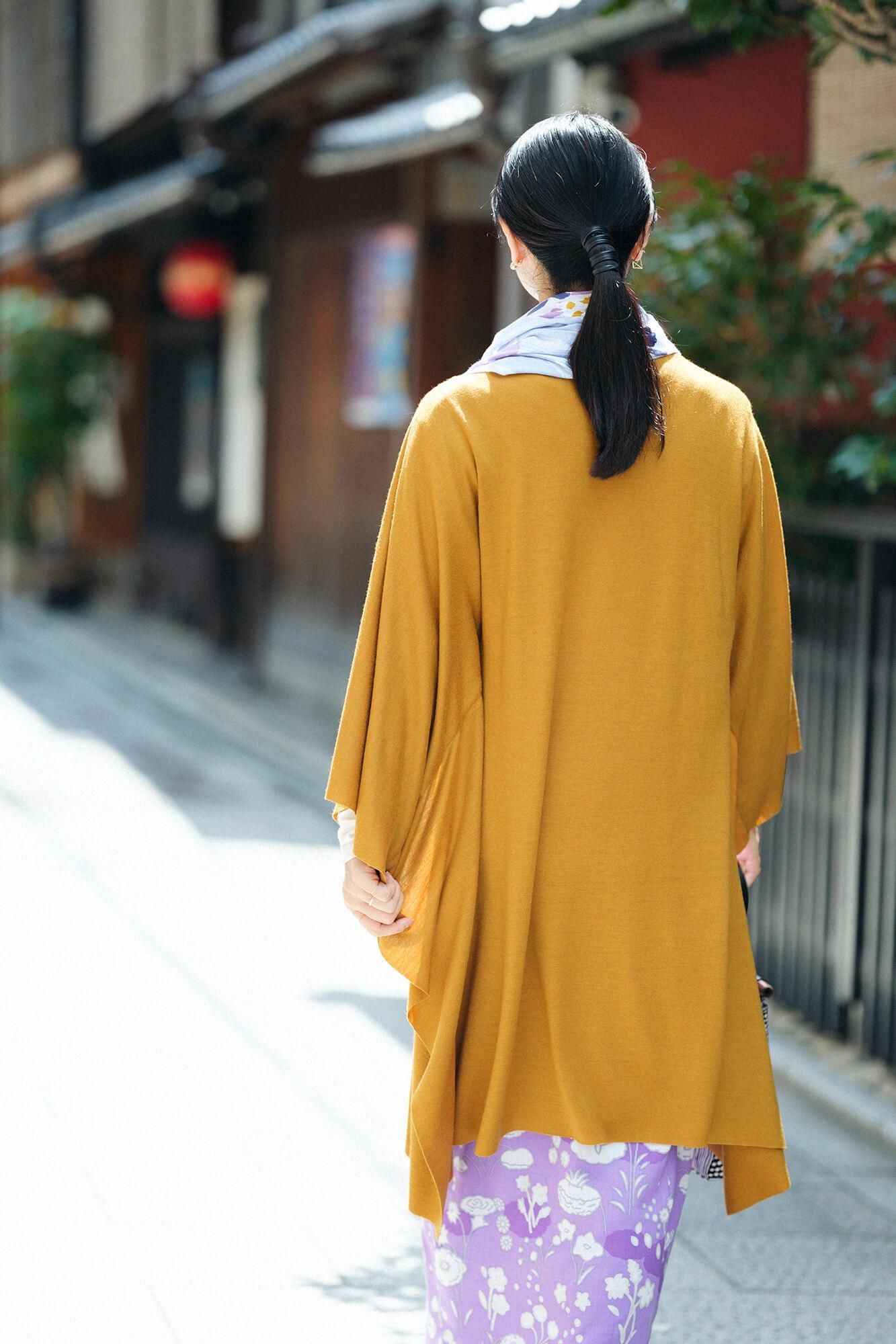 ウォッシャブルウール天竺 むささび/山吹茶(やまぶきちゃ)