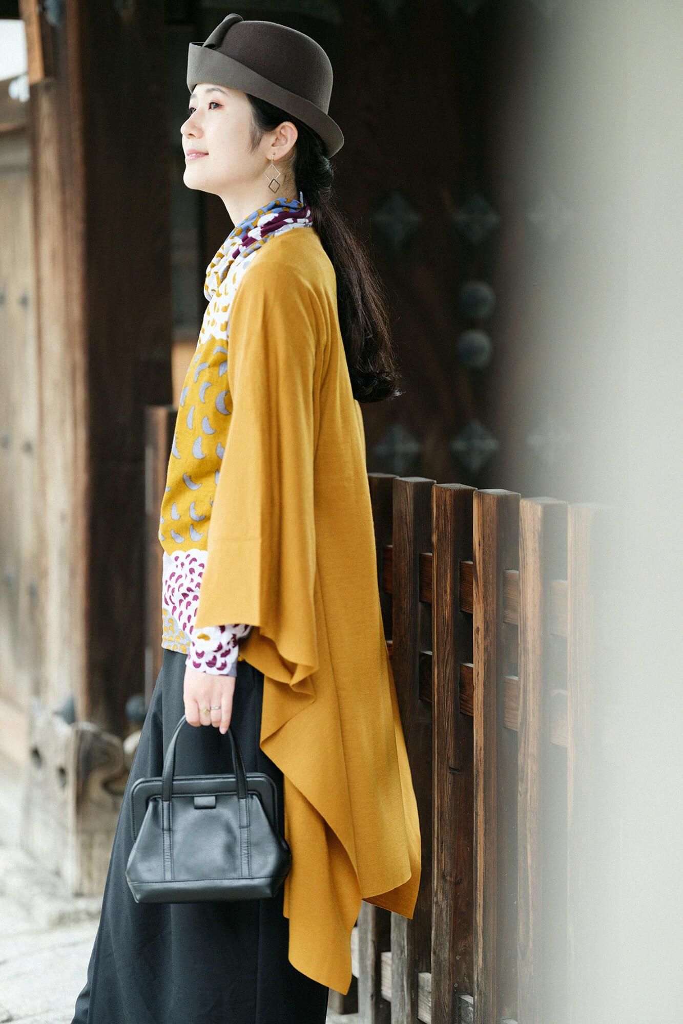 ウォッシャブルウール天竺 むささび/山吹茶(やまぶきちゃ)