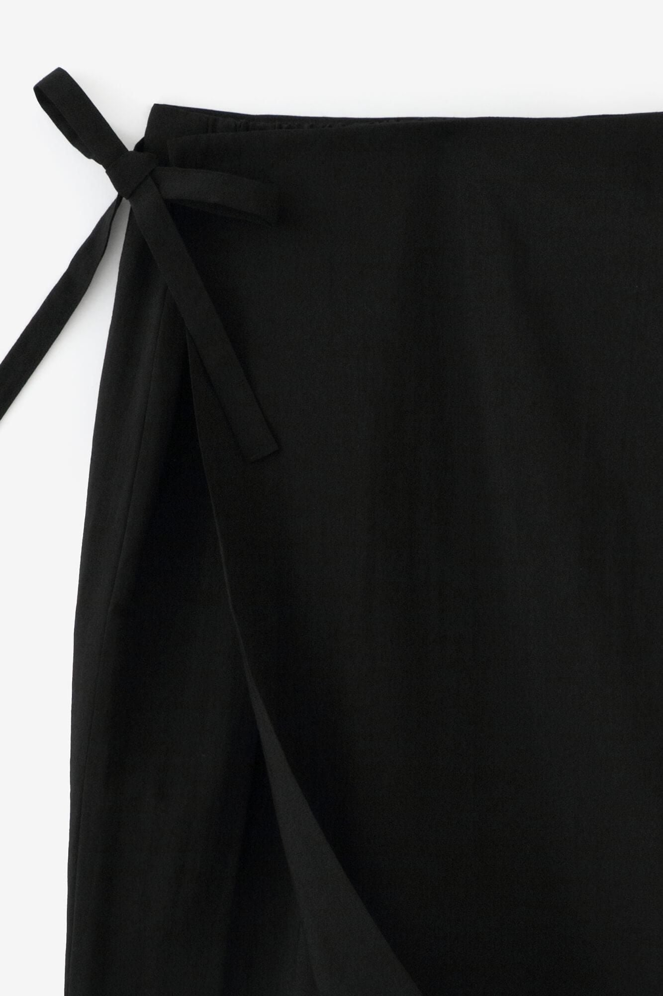 모슬린 코시키 스커트/검은색