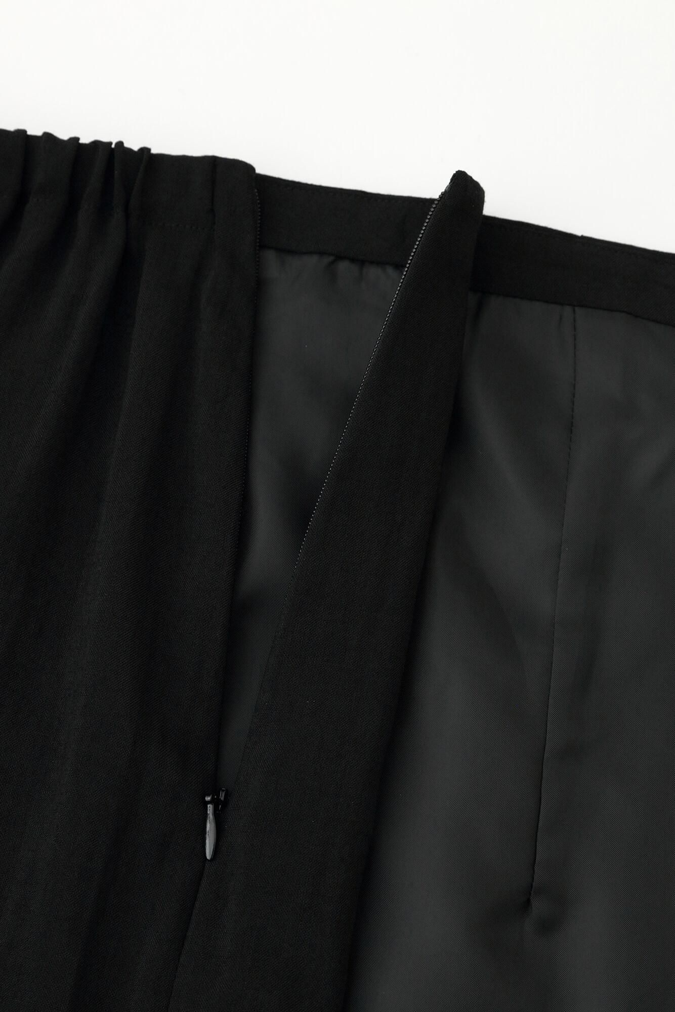 모슬린 코시키 스커트/검은색