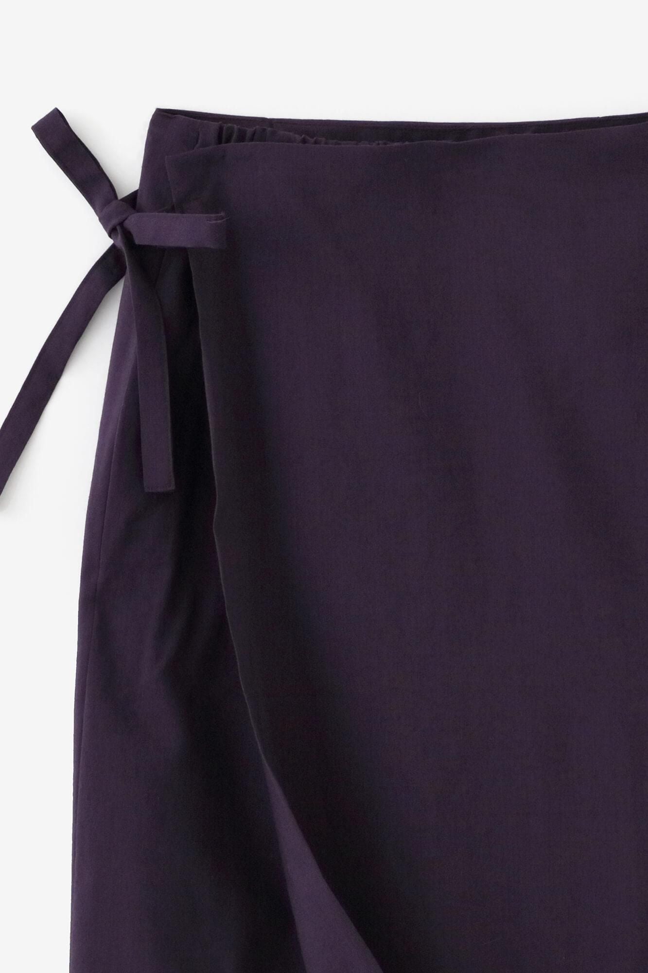 毛斯綸 裹裙/深紫色