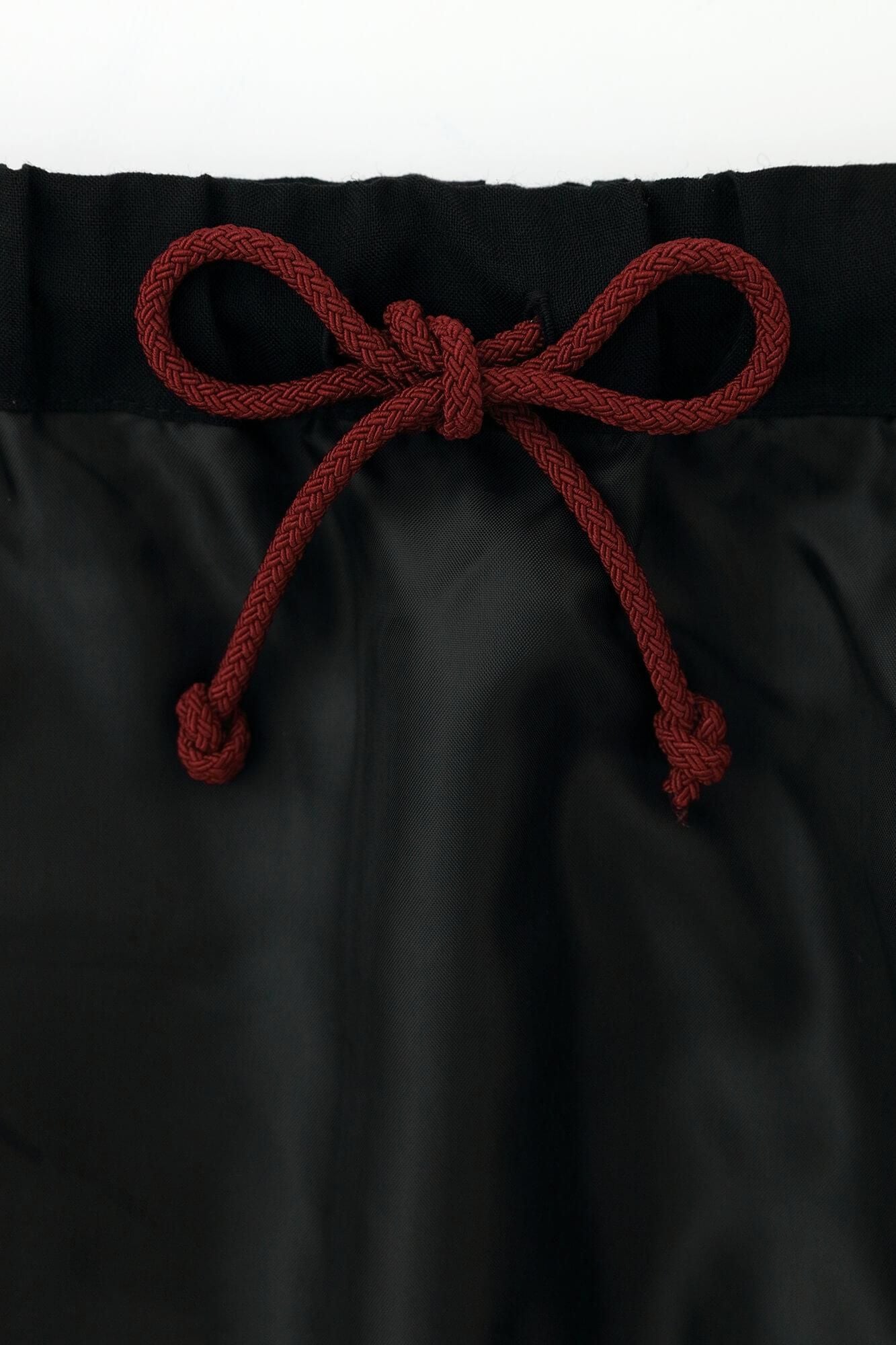 Muslin Wool Long Skirt / Black