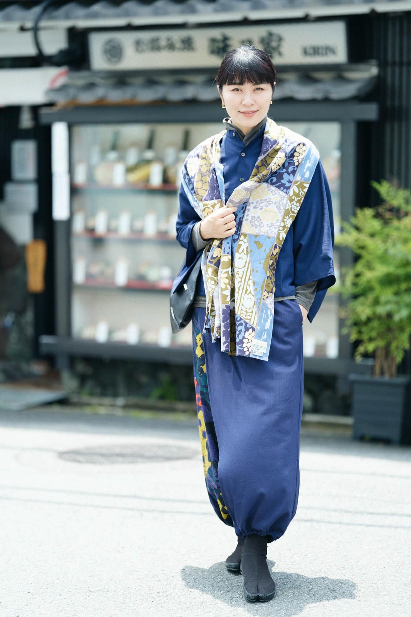 モスリン 草衣(そうい) 上(うえ)/濃紺(のうこん)