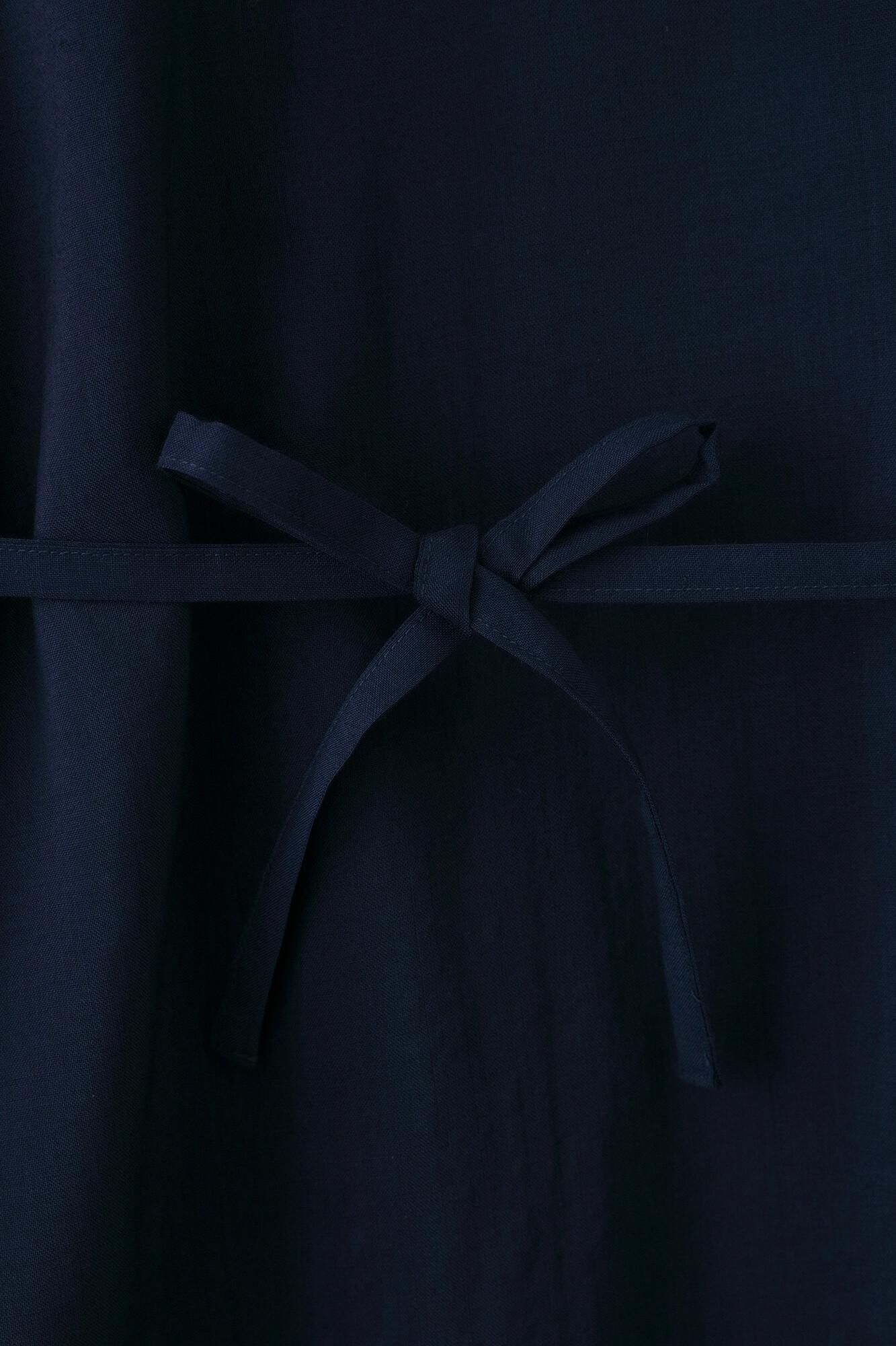 毛斯綸 長方形洋裝/深藍色 2