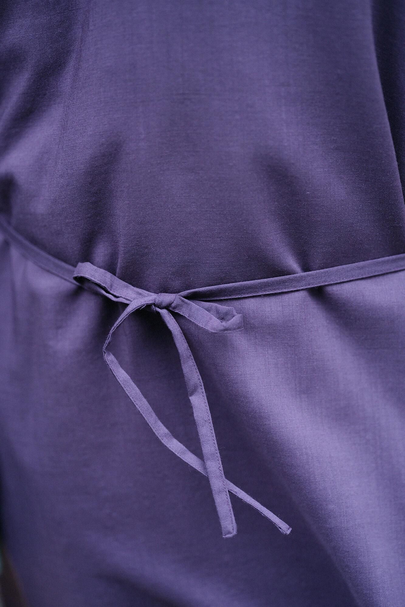 毛斯綸 長方形洋裝(chohokei)/深紫色2