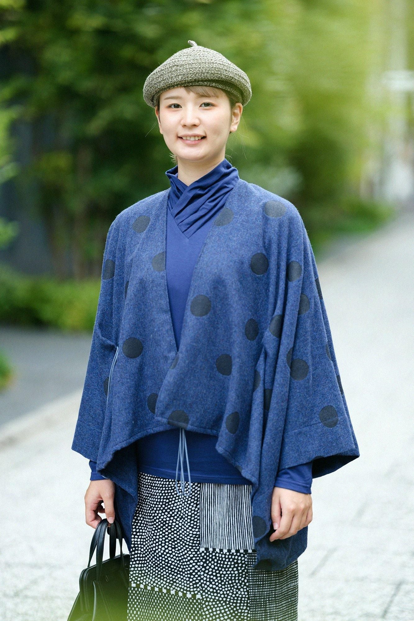 Col cache-cœur/bleu foncé