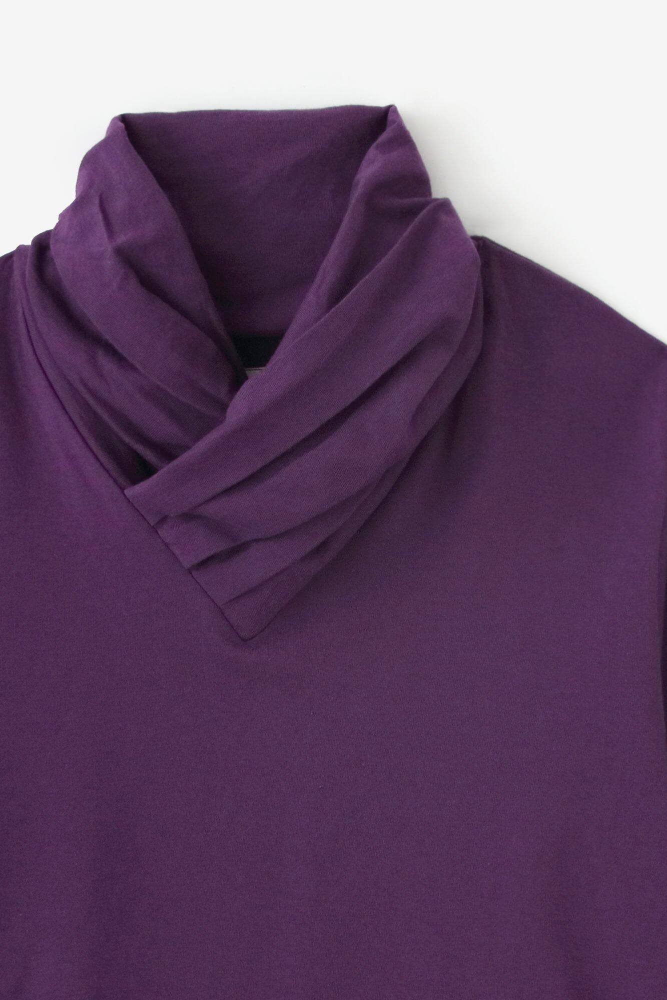 高領上衣/紫色
