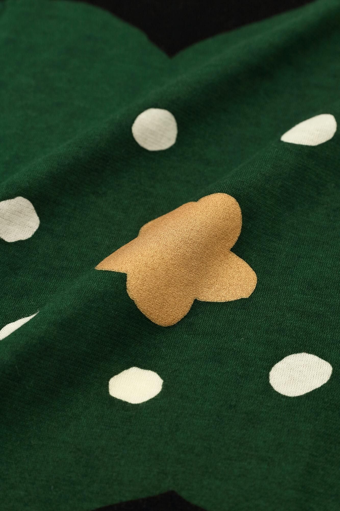 圓弧袖褶領上衣/微笑