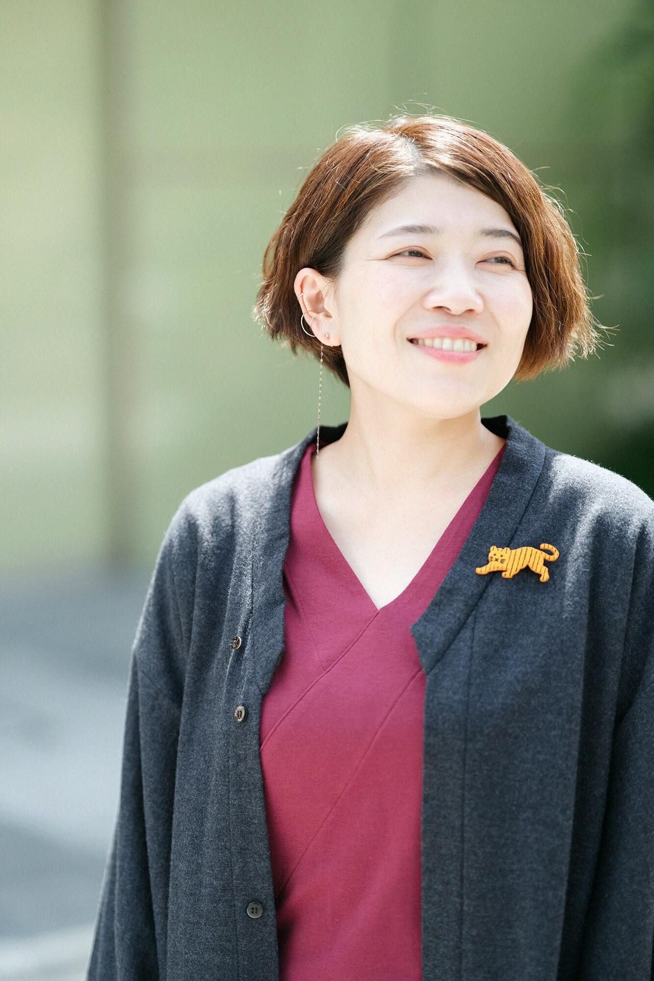 V領上衣 30號單線 雙色袖/酒紅色×鉛色