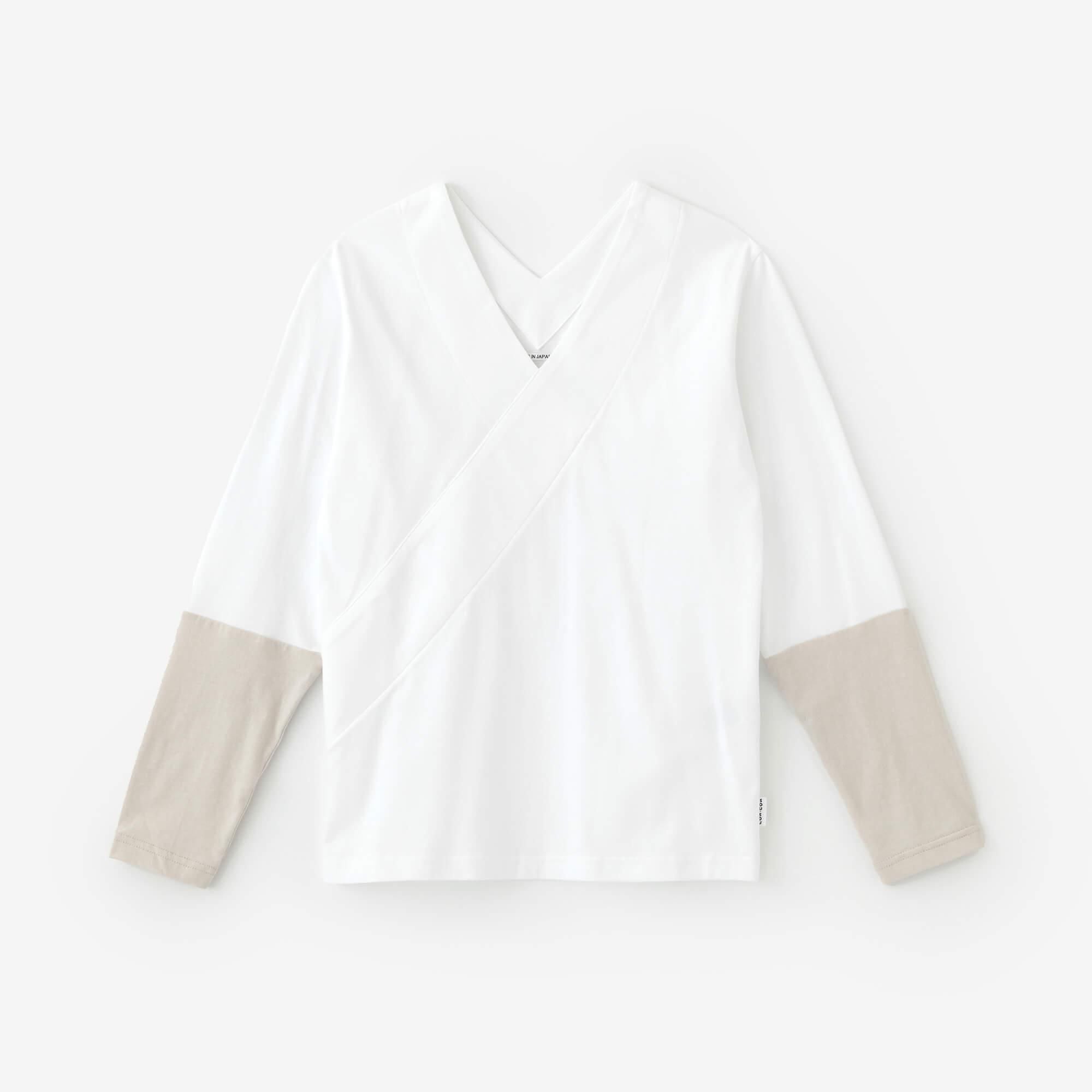 누키에리 지반 색이 다른소매 40쌍/ 흰색×흰 매실쥐