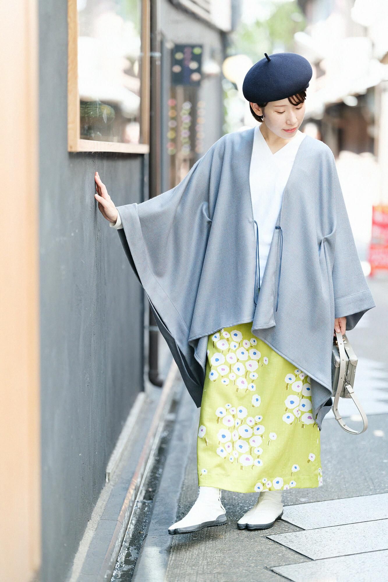 누키에리 지반 색이 다른소매 40쌍/ 흰색×흰 매실쥐