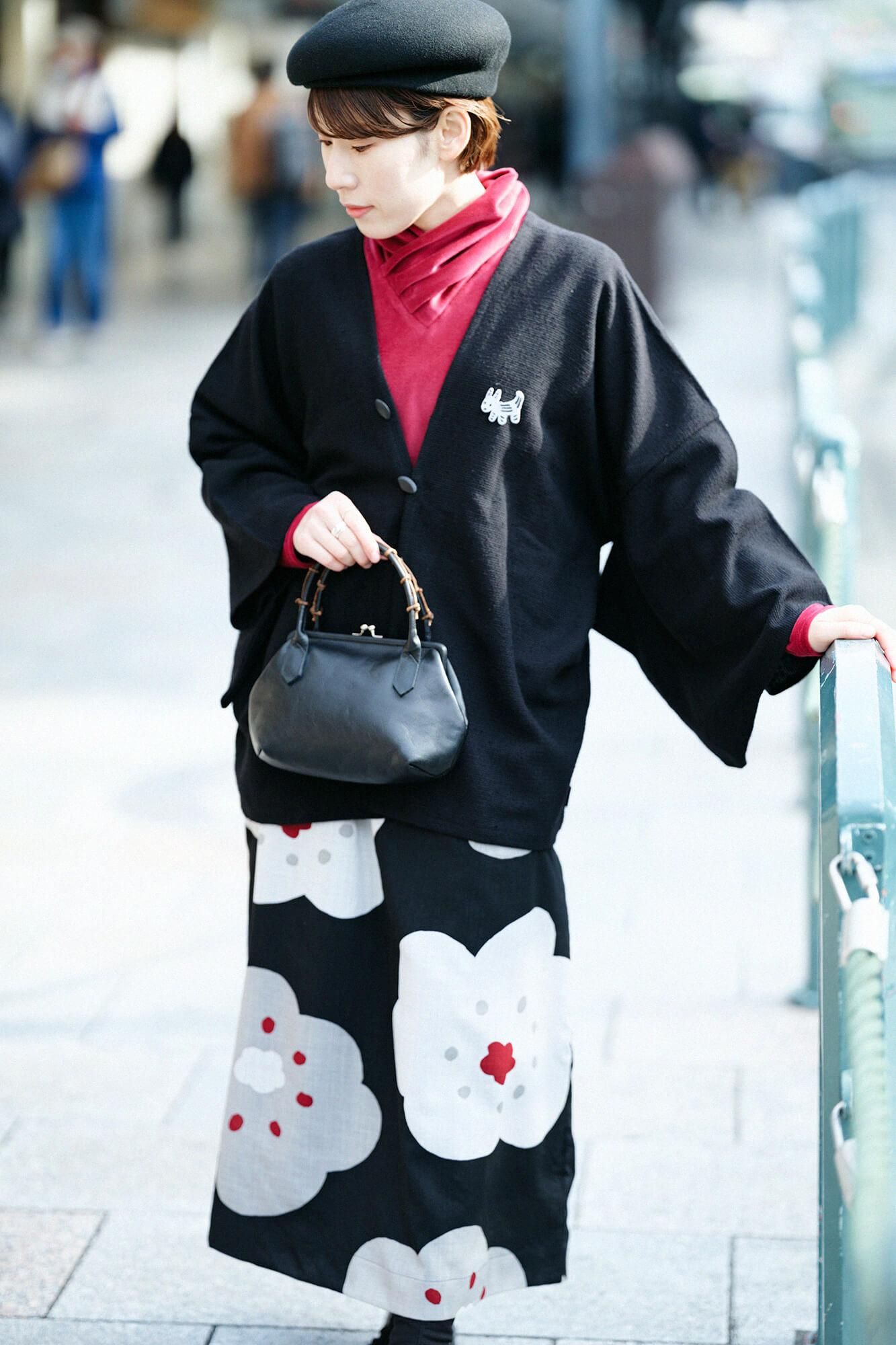 SOU・SOU×Y’SACCS 藤蔓手提(ふじづるてさげ)がま/濡羽色(ぬればいろ)×SO-SU-U