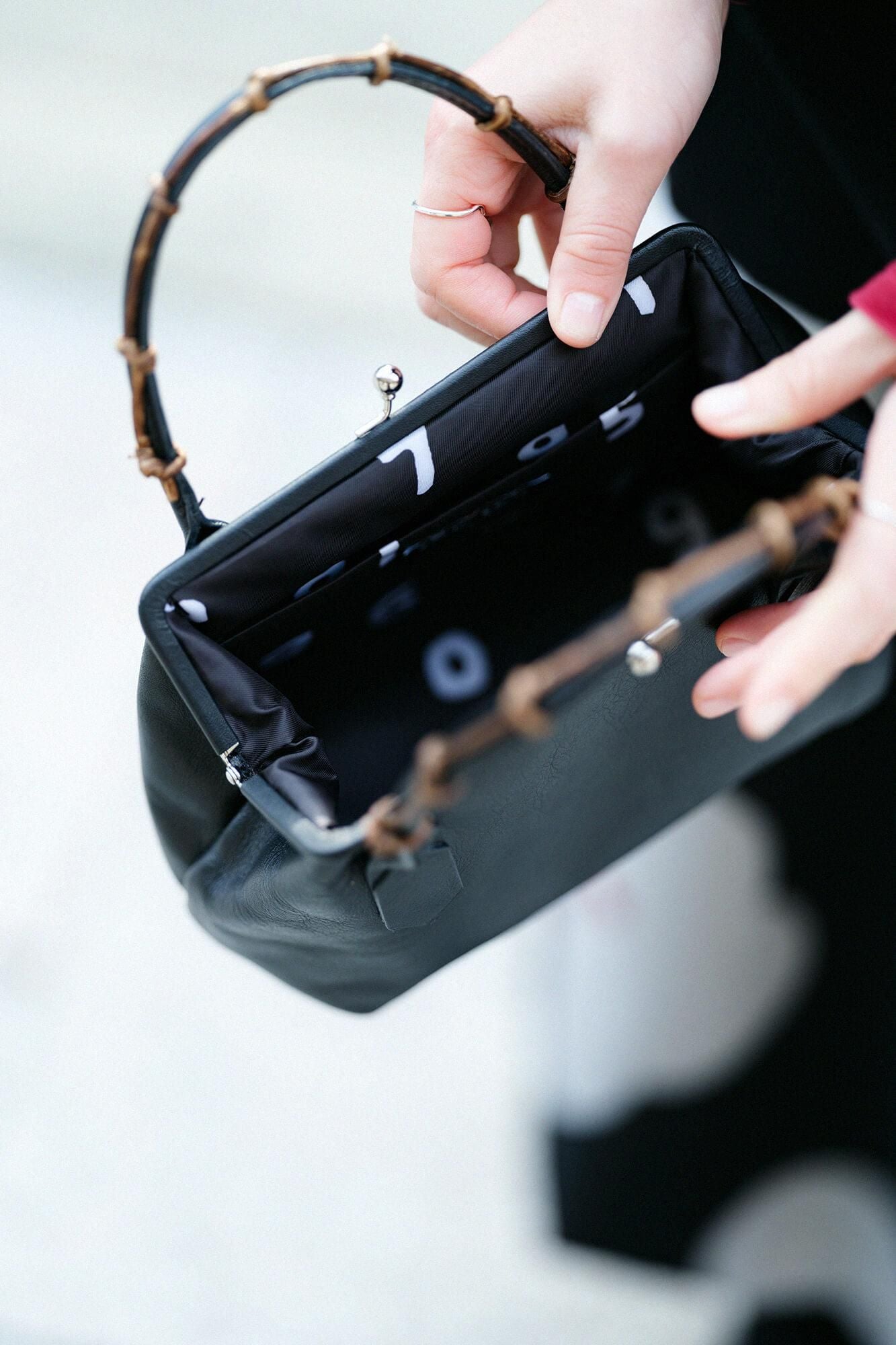 SOU・SOU×Y’SACCS 藤蔓手提(ふじづるてさげ)がま/濡羽色(ぬればいろ)×SO-SU-U