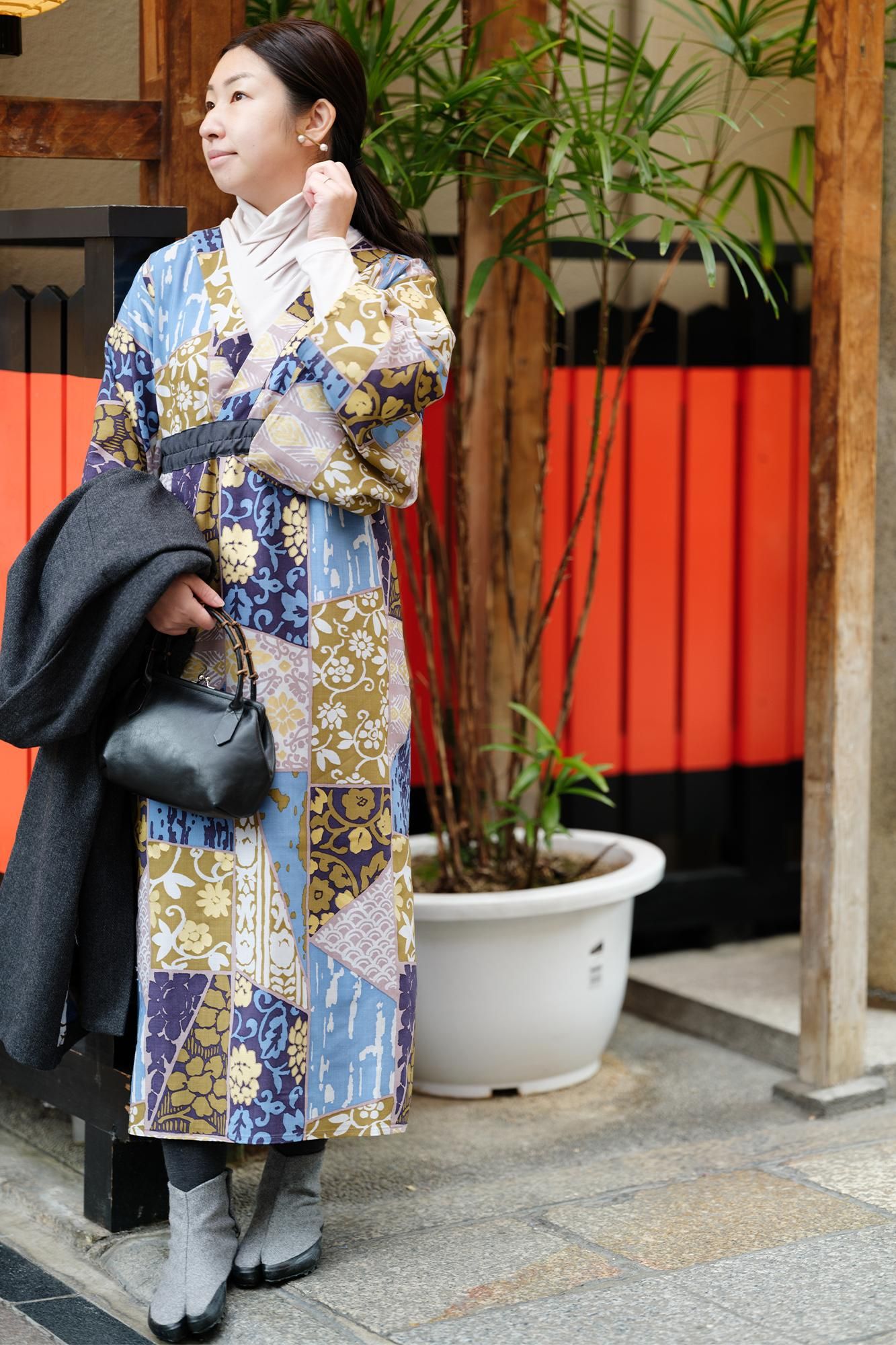 SOU・SOU×Y’SACCS 藤蔓手提(ふじづるてさげ)がま/濡羽色(ぬればいろ)×SO-SU-U