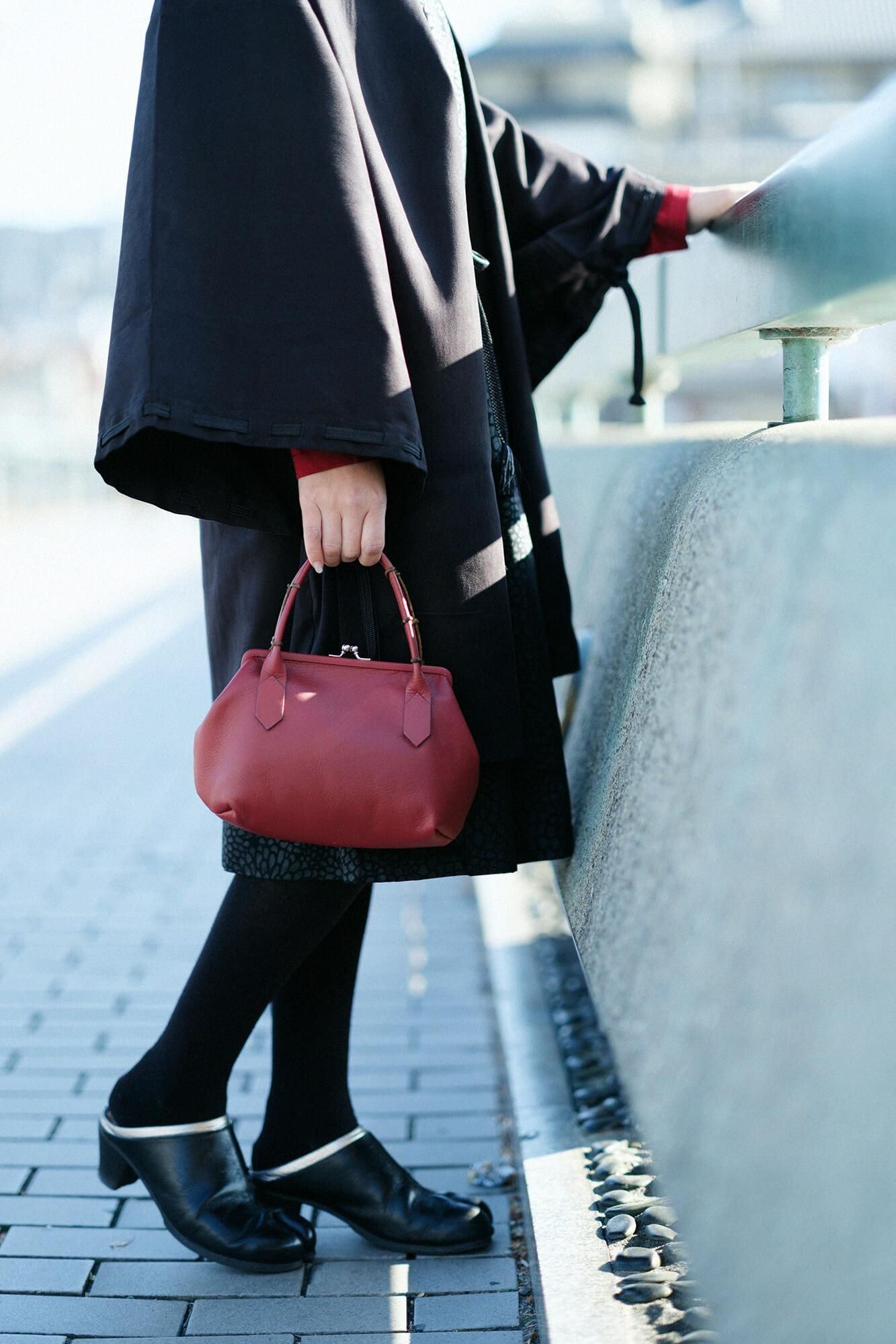 SOU・SOU×Y’SACCS
藤蔓 手提口金包/紅色×點線