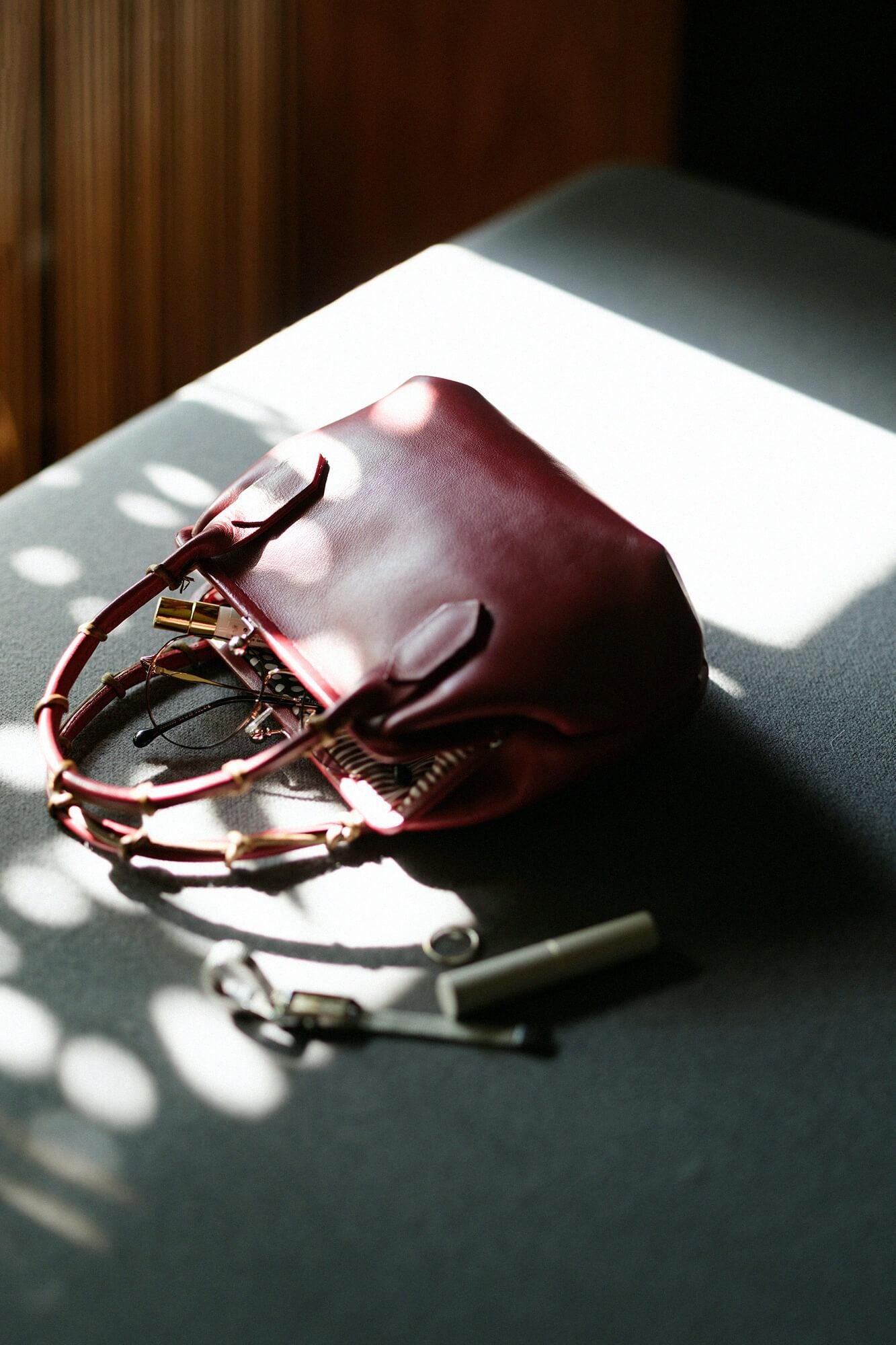 SOU・SOU×Y’SACCS
藤蔓 手提口金包/紅色×點線