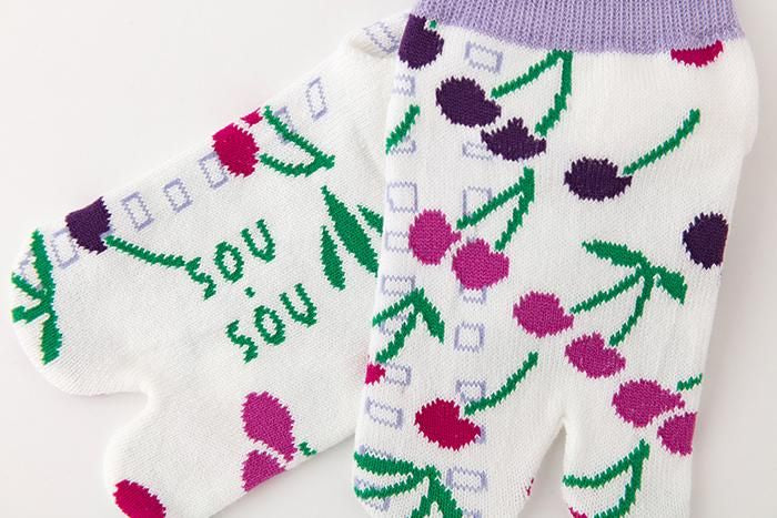 ●Tabi Socks for Kids Low-cut / Cherries【S・M・L】