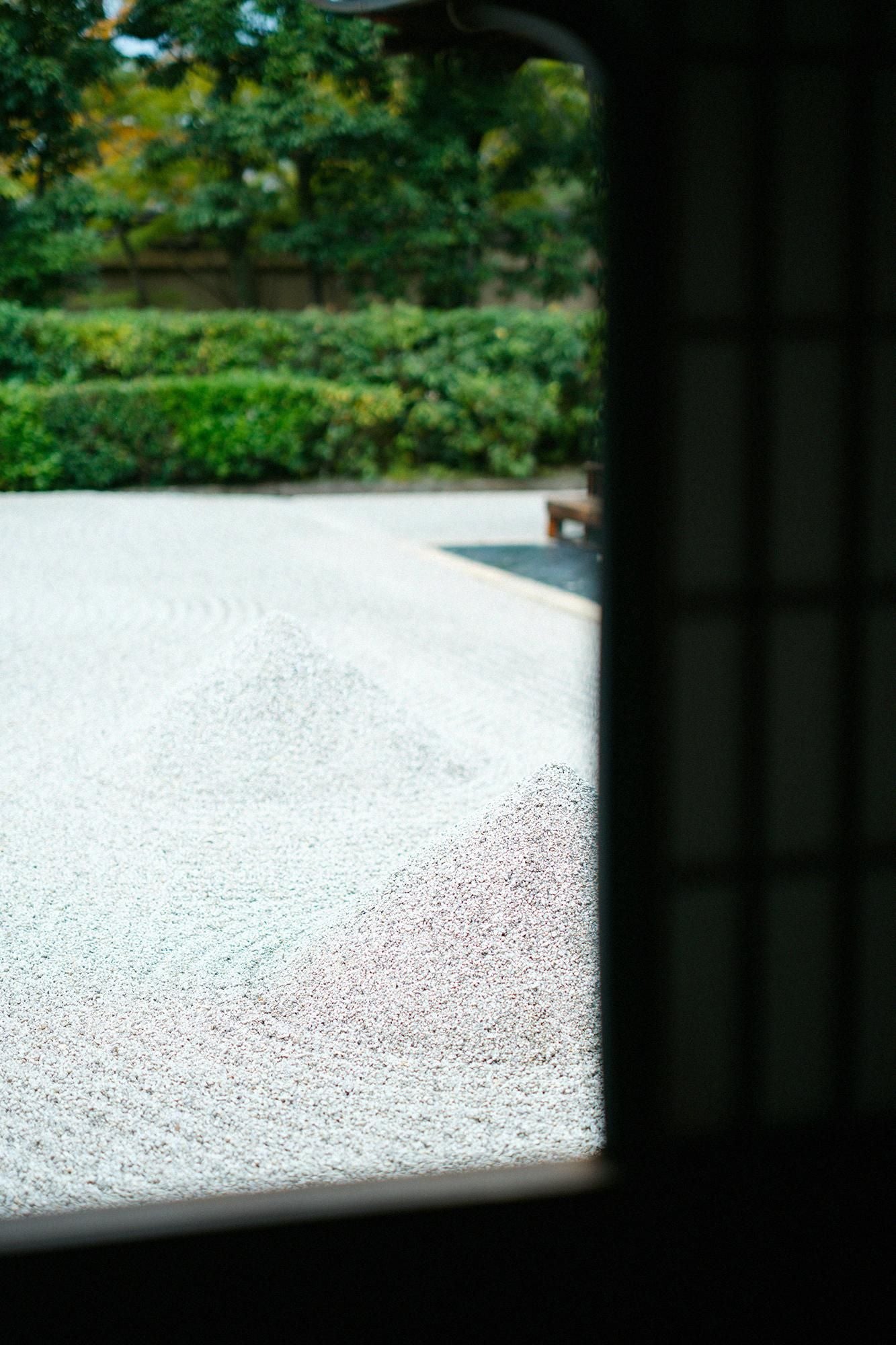 SOU・SOU×ALPHA 羊絨 枯山水圍巾/淺灰褐色×金黃色