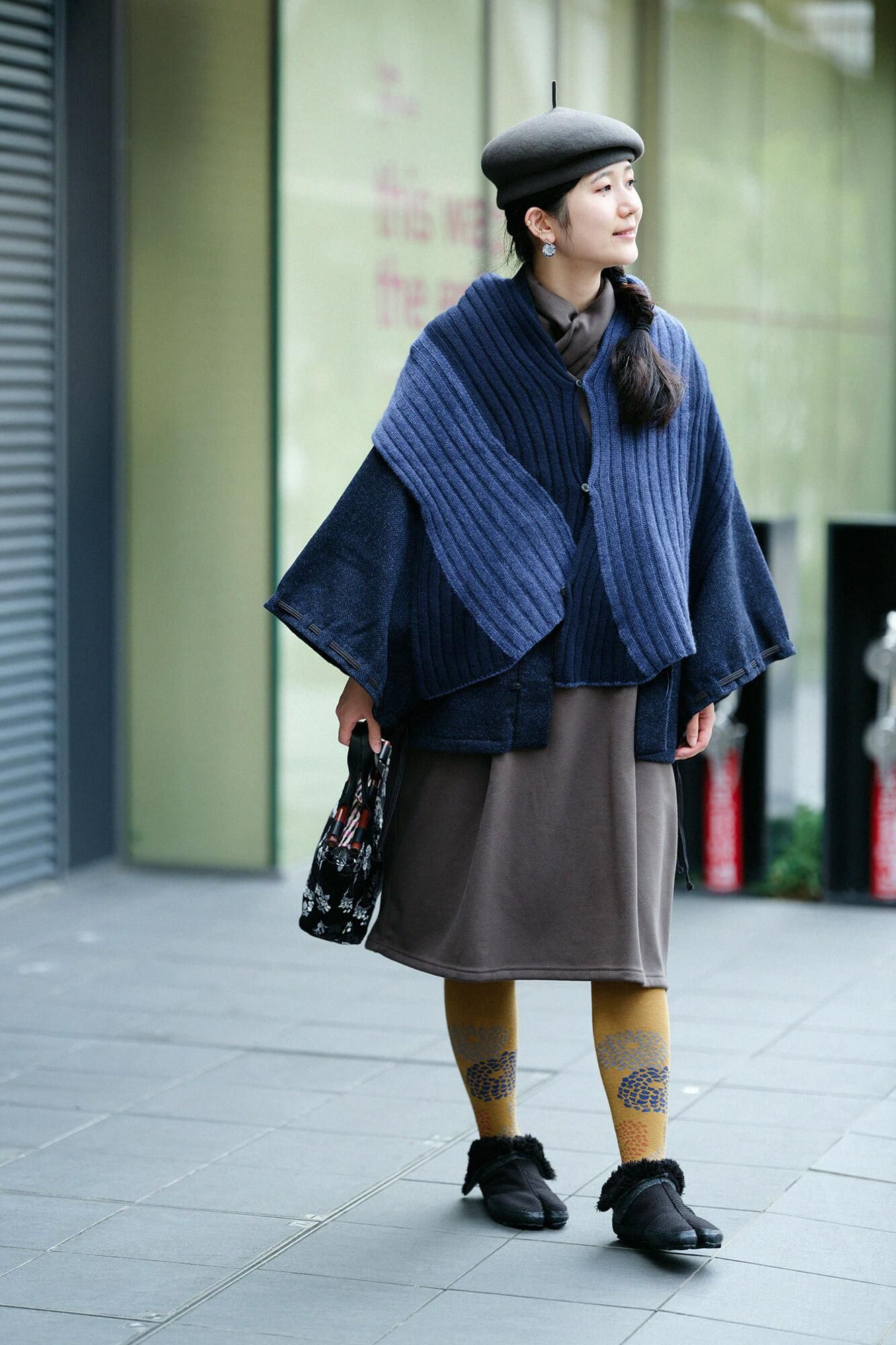 스타킹 타비/국화 겨자색