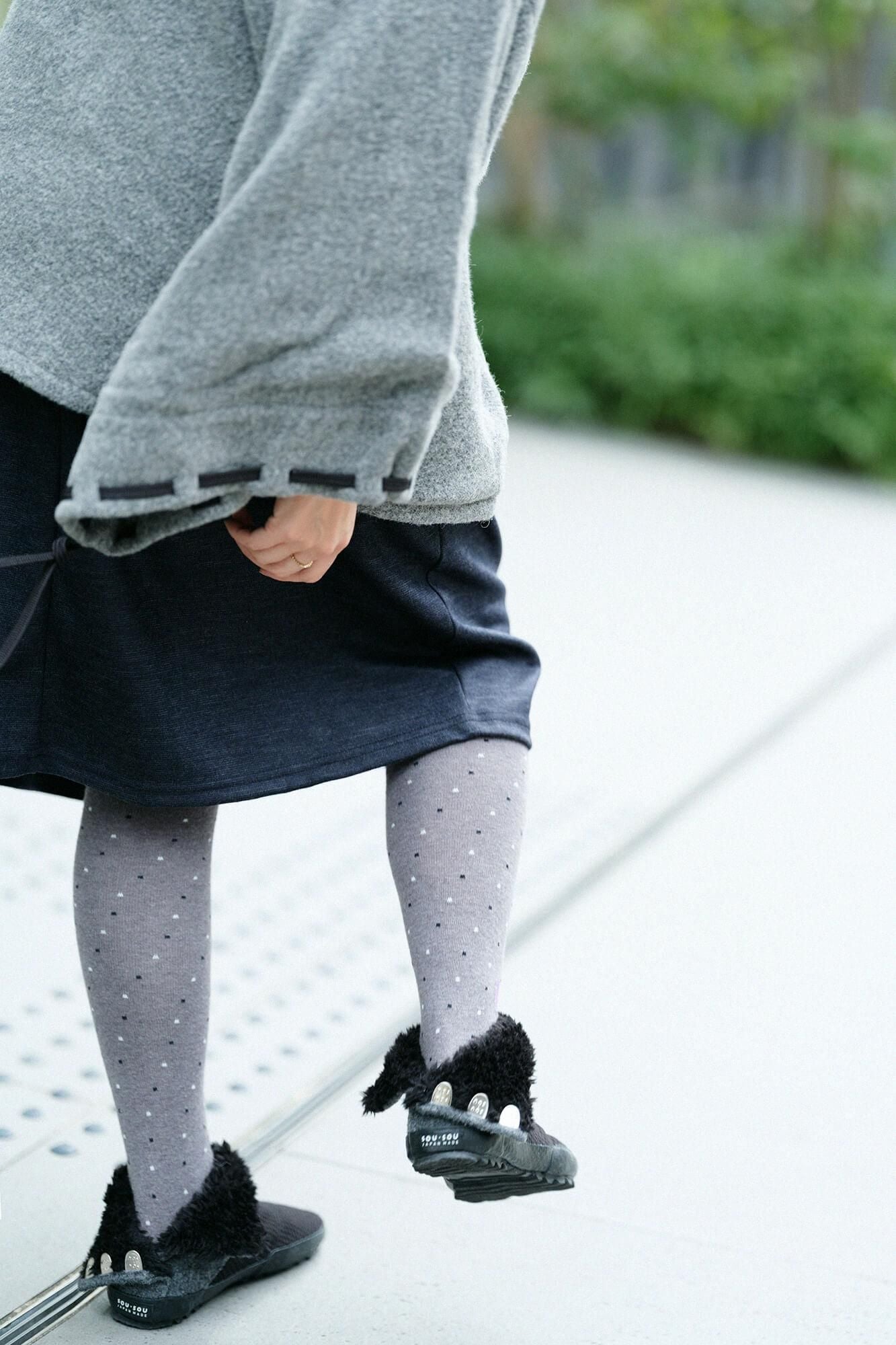 分趾褲襪/立春 鉛色