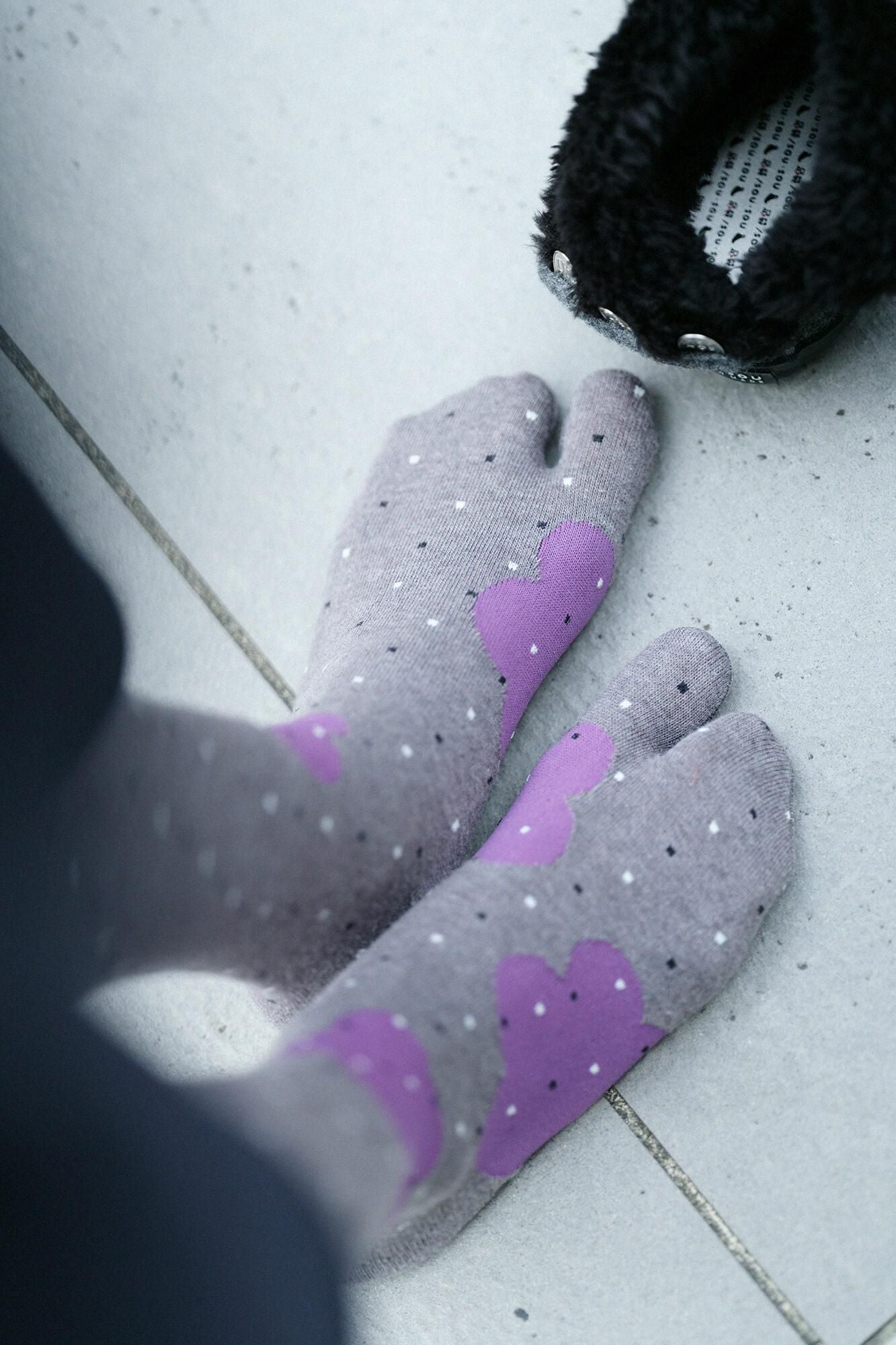 分趾褲襪/立春 鉛色