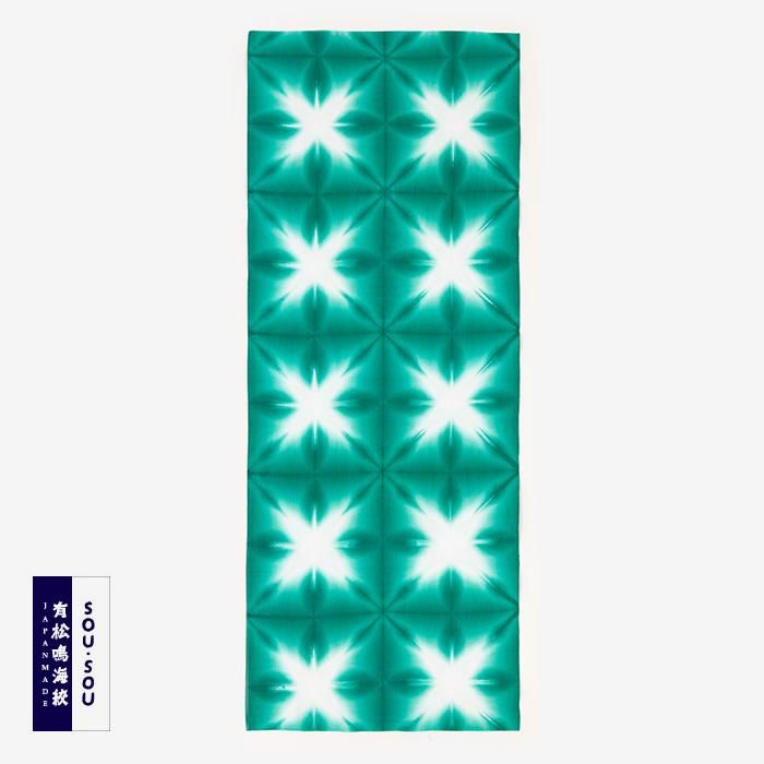 SOU・SOU×有松鳴海紮染 手巾/張正謹製 雪花2綠色