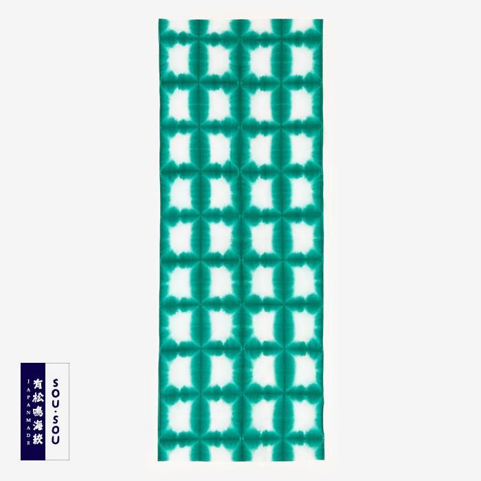 SOU・SOU×Arimatsu Narumi Tie-dye Handkerchief/Harumasa snow flower 1 green