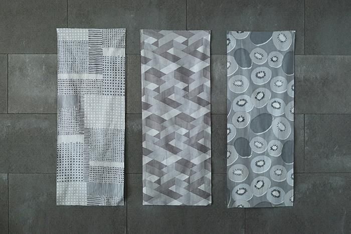 ISE Cotton Textile Tenugui / Tagaichigai Light Encre