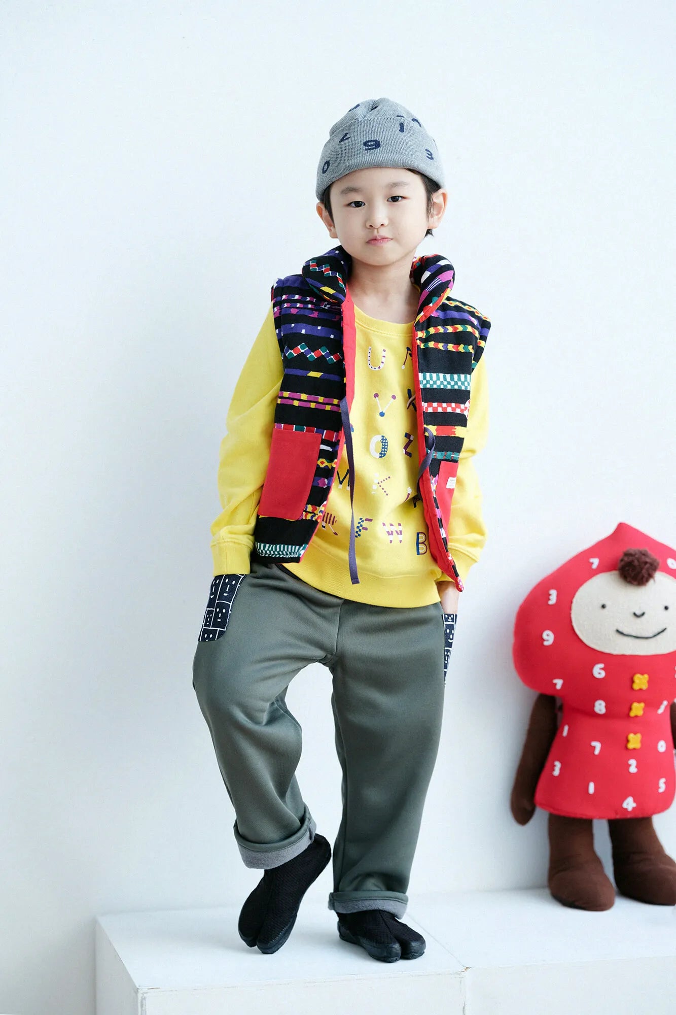 ●BIKE針織帽/SO-SU-U十數 上下 淡灰色