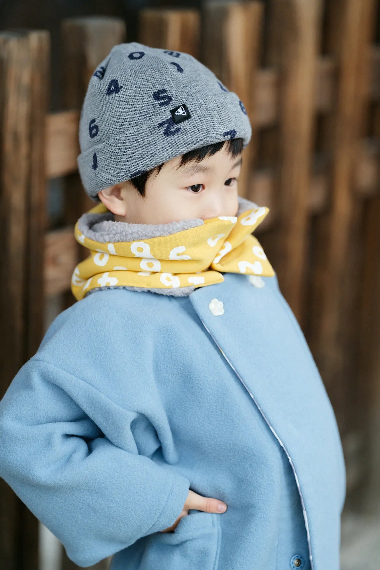 ●BIKE針織帽/SO-SU-U十數 上下 淡灰色