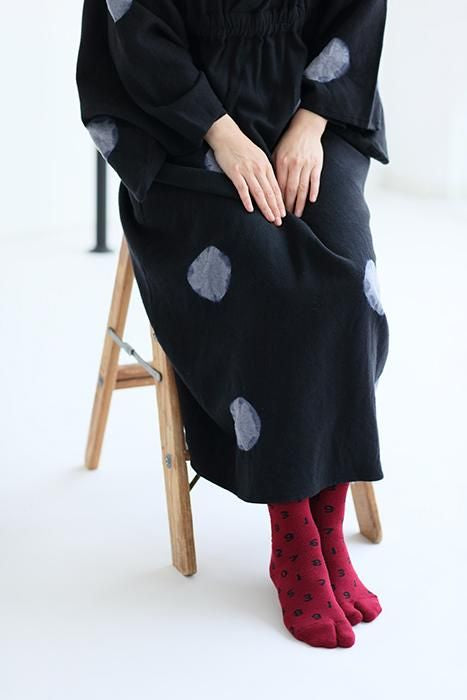 Pile Lining Tabi Socks (Mid-calf)/SO-SU-U Dark Red【Men・Women】