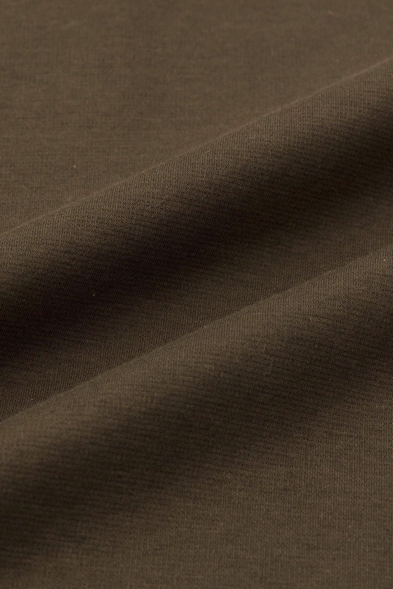 羅紋針織布 船領 長袖連衣裙/橄欖綠