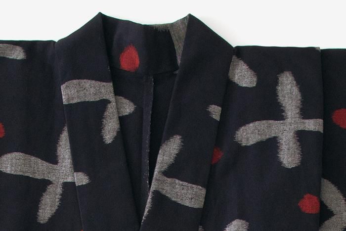 【※Custom Sewing Price Excluded】Kurume Kasuri Fabric/Suzushiroso Black