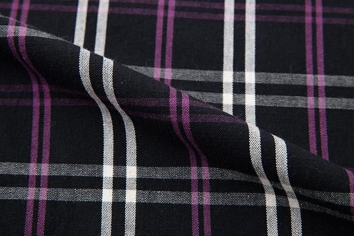 【※お仕立て別】伊勢木綿(20/20) 着物反物/SOU・SOU格子 濡羽色×古代紫(ぬればいろ×こだいむらさき)