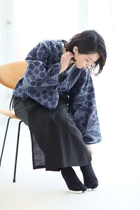 股付5枚足袋/濡羽色(ぬればいろ)