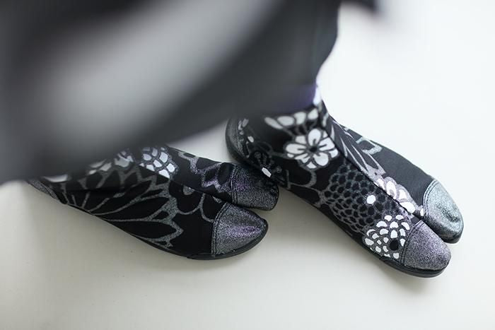 Tabi 5 pièces avec entrejambe/brocart doré couleur nuit (Kinrandonsu Yashiki)