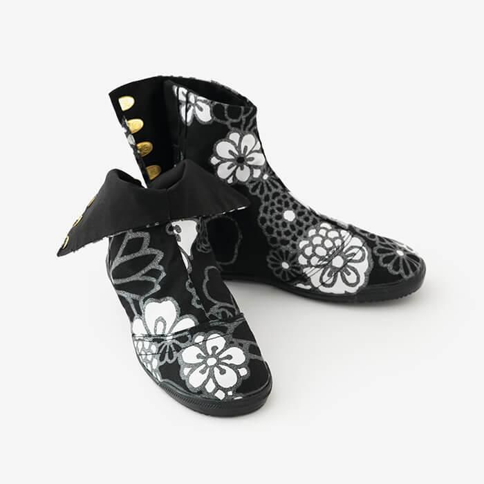 5个圆形的塔比袜/金色锦缎,夜色(Kinrandonsu,Yashiki)