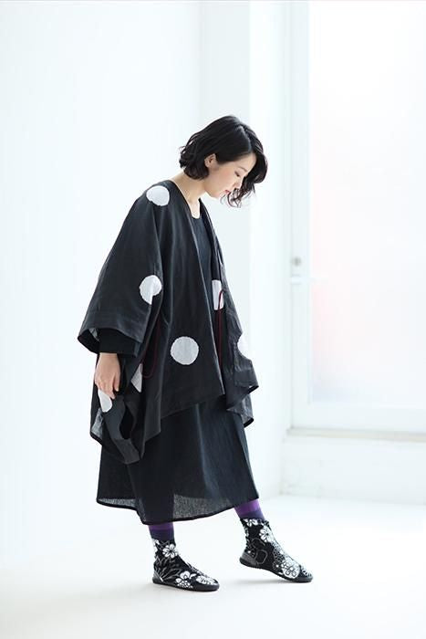 5个圆形的塔比袜/金色锦缎,夜色(Kinrandonsu,Yashiki)