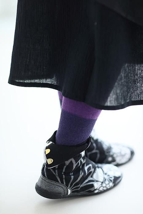 5个圆形的塔比袜/金色锦缎,夜色(Kinrandonsu,Yashiki)