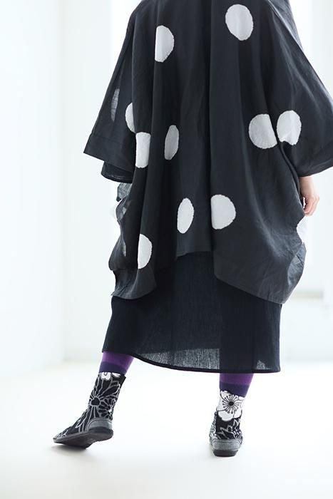 5个圆形的塔比袜/金色锦缎,夜色(Kinrandonsu,Yashiki)