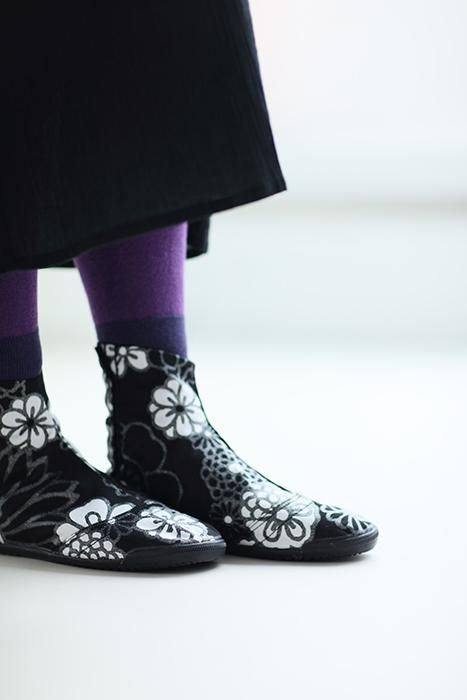 5个圆形的塔比袜/金色锦缎,夜色(Kinrandonsu,Yashiki)