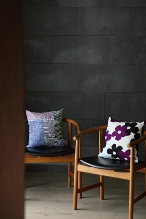 平織り21番手 クッション(座布団)カバー/間がさね 川縁(かわべり)【※お届けに約3週間】