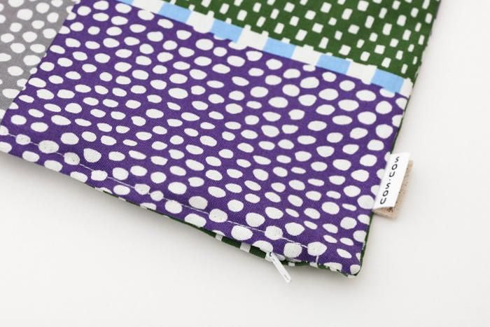 平織り21番手 クッション(座布団)カバー/間がさね 川縁(かわべり)【※お届けに約3週間】